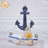 Decorative Mediterranean Boat Ceramic Figurine Ornament