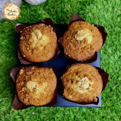 Molten Lava Banana Custard Speculoos Muffin