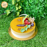 Mango White Chocolate Mousse Cake