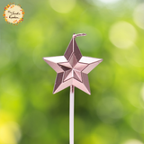 Metallic Hearts and Stars Themed Candle