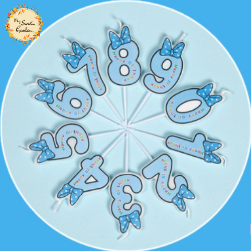 Ribbon Happy Birthday Numbered Candle