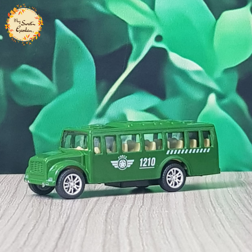 Assorted Miniature Metallic Bus Figurine
