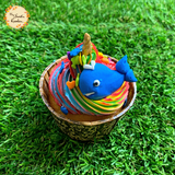 Blue Whale Artistic Cupcake