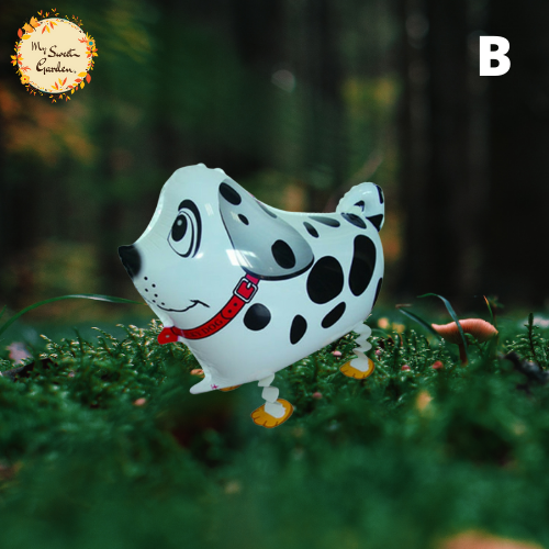 Dog Walking Helium Foil Balloon