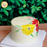 Floral Painted Artistic Cake