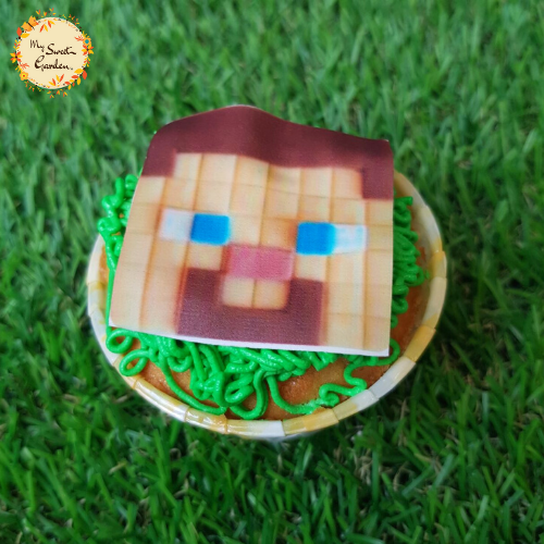 Minecraft Digital Printed Cupcake