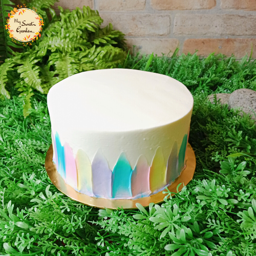 DIY Buttercream Painted Cake Base D