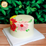 Floral Painted Artistic Cake