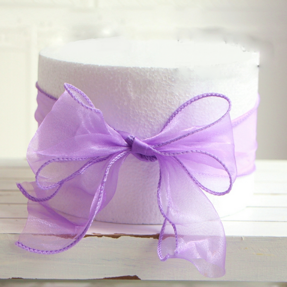 Purple Sheer Organza Fabric Ribbon