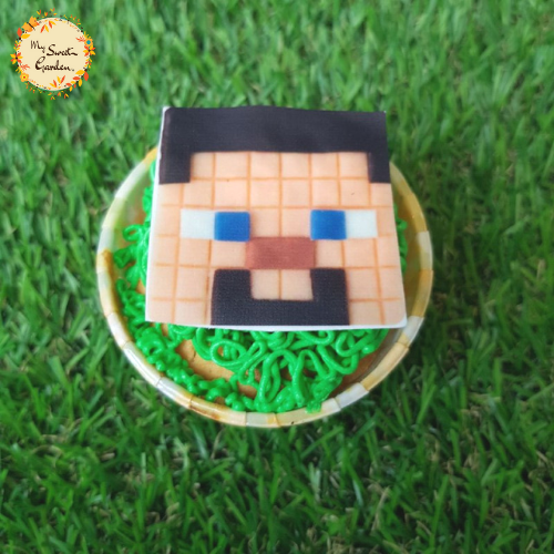 Minecraft Digital Printed Cupcake