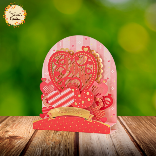 Assorted Romantic 3D Heart Pop-up Gift Card