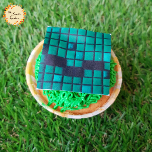 Minecraft Digital Printed Cupcake