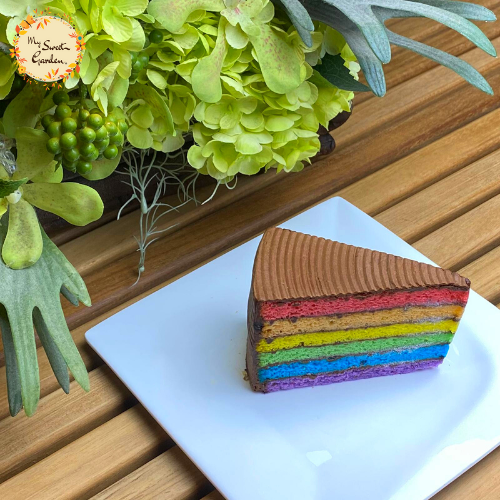 Chocolate Rainbow Sliced Cake