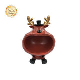 Christmas Reindeer Ceramic Bowls with Stand