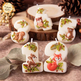 Forest Animal Numbered Candle
