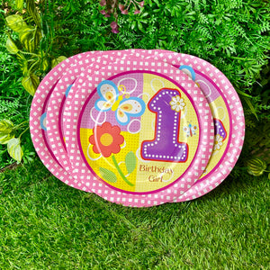 1st Birthday Disposable Plate