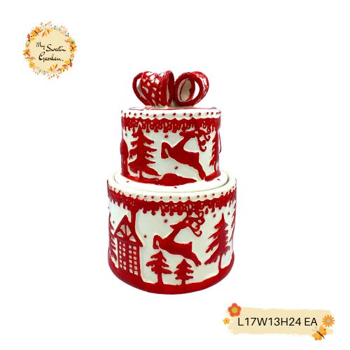 Christmas Gift Box Porcelain Containers with Lid