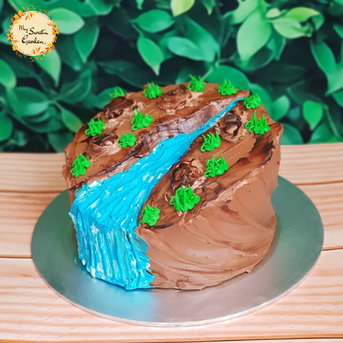 DIY River Waterfall Cake Base