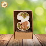 Forest Animal Numbered Candle