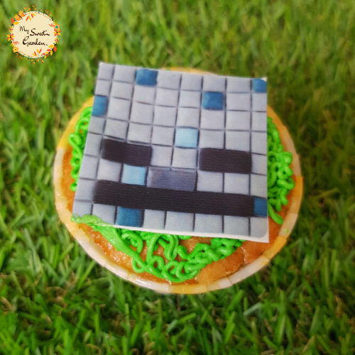 Minecraft Digital Printed Cupcake