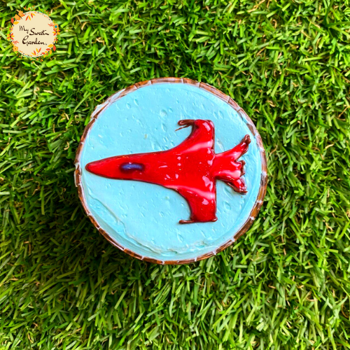 Jet Plane Illustrated Cupcake