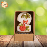 Forest Animal Numbered Candle