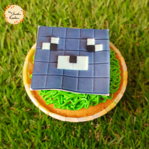 Minecraft Digital Printed Cupcake