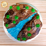 DIY River Waterfall Cake Base