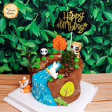 DIY River Waterfall Cake Base