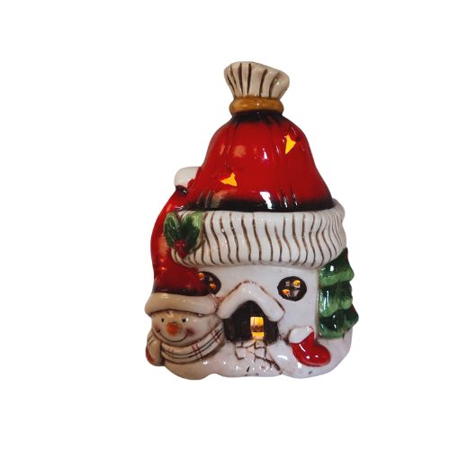 Christmas Light House LED Porcelain Decorations