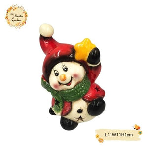 Christmas Snowman LED Porcelain Decorations