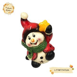 Christmas Snowman LED Porcelain Decorations