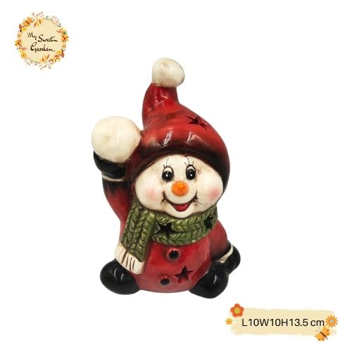 Christmas Snowman LED Porcelain Decorations