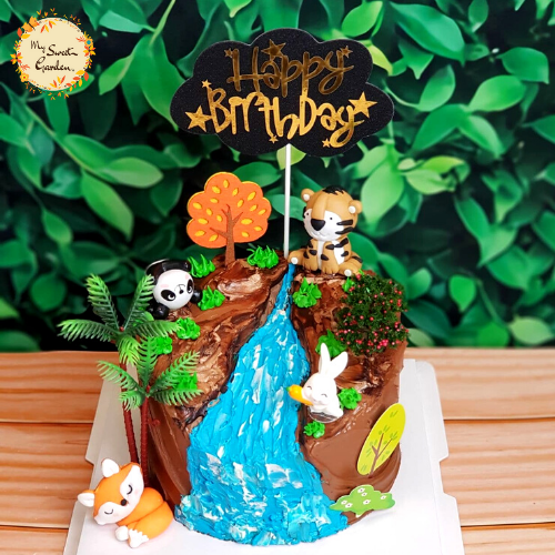 DIY River Waterfall Cake Base