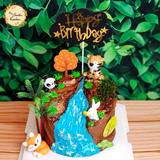 DIY River Waterfall Cake Base