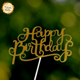 Cursive Happy Birthday Acrylic Insert