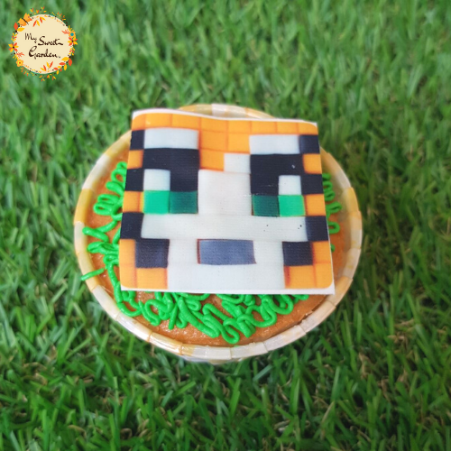 Minecraft Digital Printed Cupcake