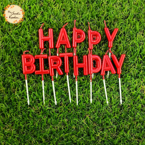 Happy Birthday Lettered Candle