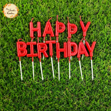 Happy Birthday Lettered Candle
