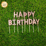 Happy Birthday Lettered Candle
