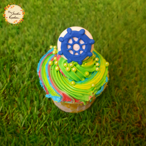 Nautical Wheel Artistic Cupcake