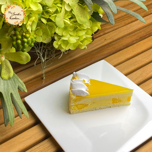 Mango Passion Charlotte Sliced Cake