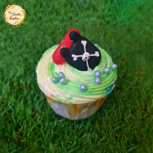 Pirate Flag Artistic Cupcake A
