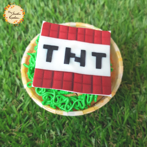 Minecraft Digital Printed Cupcake