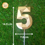 Metallic Numbered Candle
