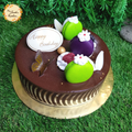 Macaron Chocolate Ganache Cake with Fresh Berries