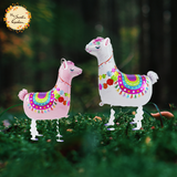 Llama Walking Helium Foil Balloon