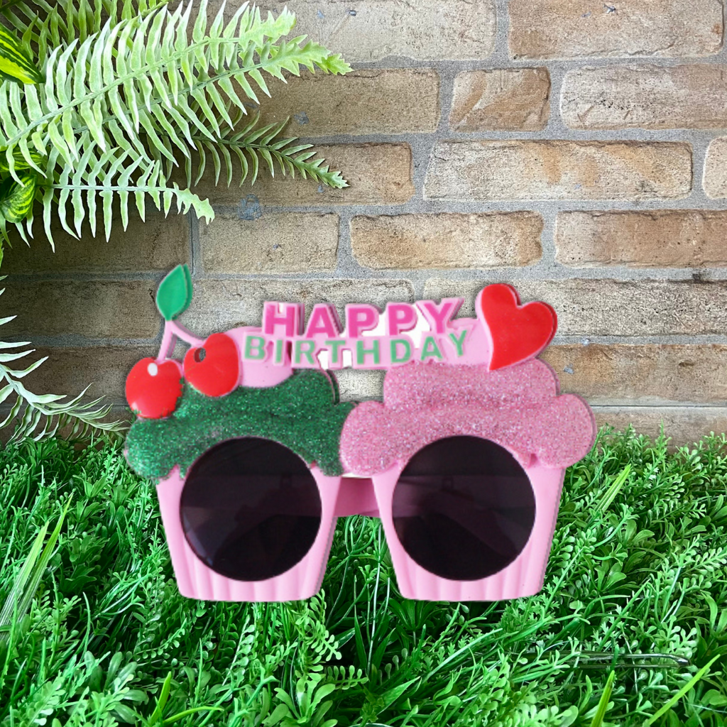 Happy Birthday Glasses Dessert Theme