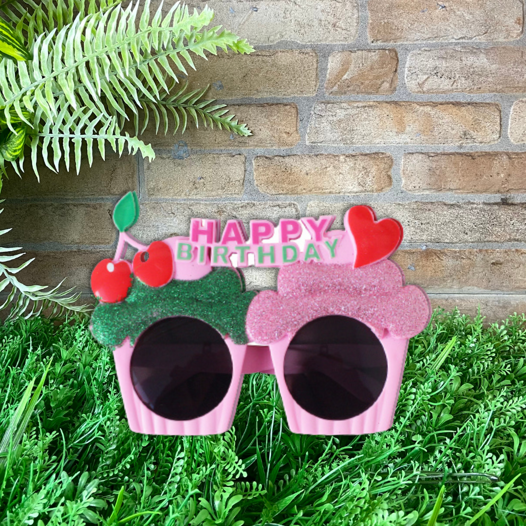 Happy Birthday Glasses Dessert Theme