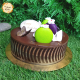 Macaron Chocolate Ganache Cake with Fresh Berries